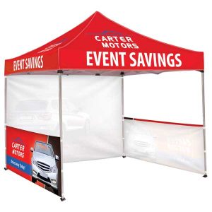 10ft Square Tent W/ One Full Wall & Two Half Walls